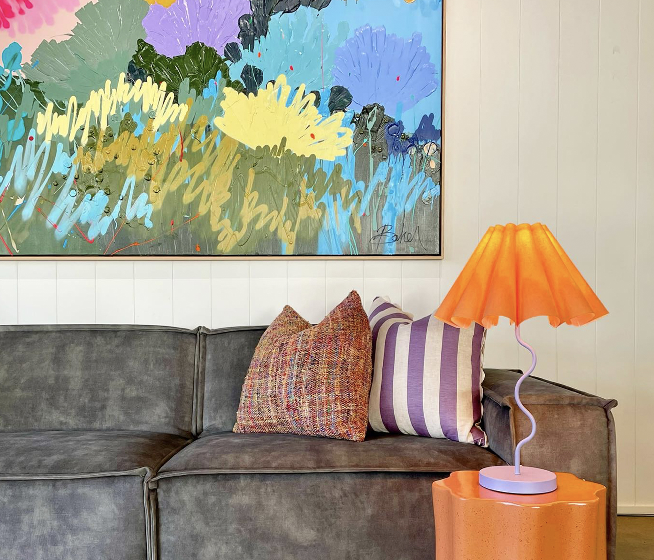 Abstract floral painting Baker Collection