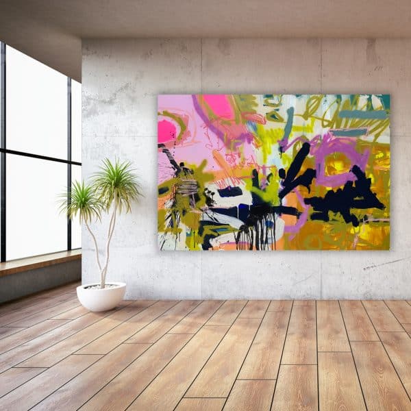 Abstract Painting 'Gucci Garden' by artist Nicole Baker
