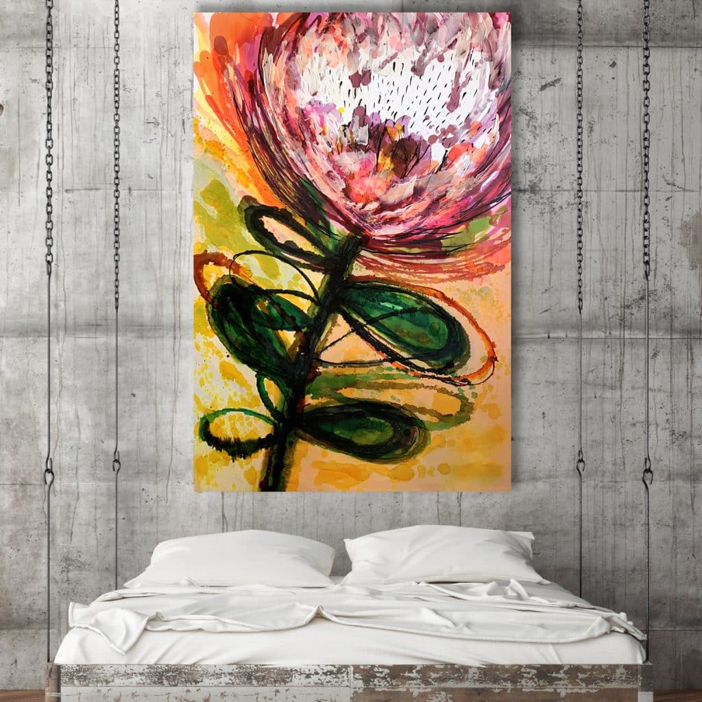 Original Abstract Floral Paintings for Sale Sugar Bush • Baker Collection