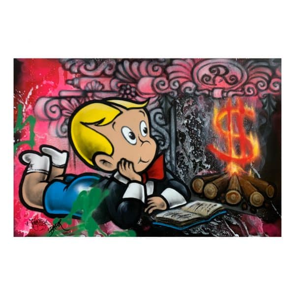 Contemporary Art Buy 'Burning Money' Richie Rich Baker Collection