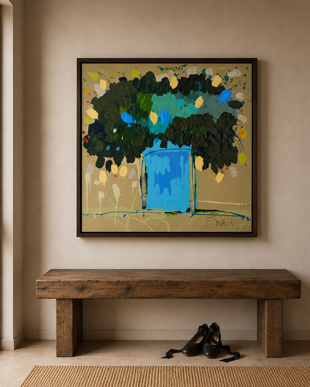 Original Art Dusty Caravan Interior Baker Collection