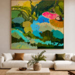 Large Abstract Flower Painting 'Trot'