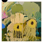 Large Abstract Flower Painting 'Garden Dreams'