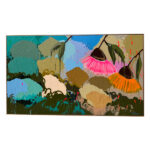 Large Abstract Flower Painting 'Coloured Flowers'