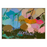 Large Abstract Flower Painting 'Sunrise Hits the First Flower'