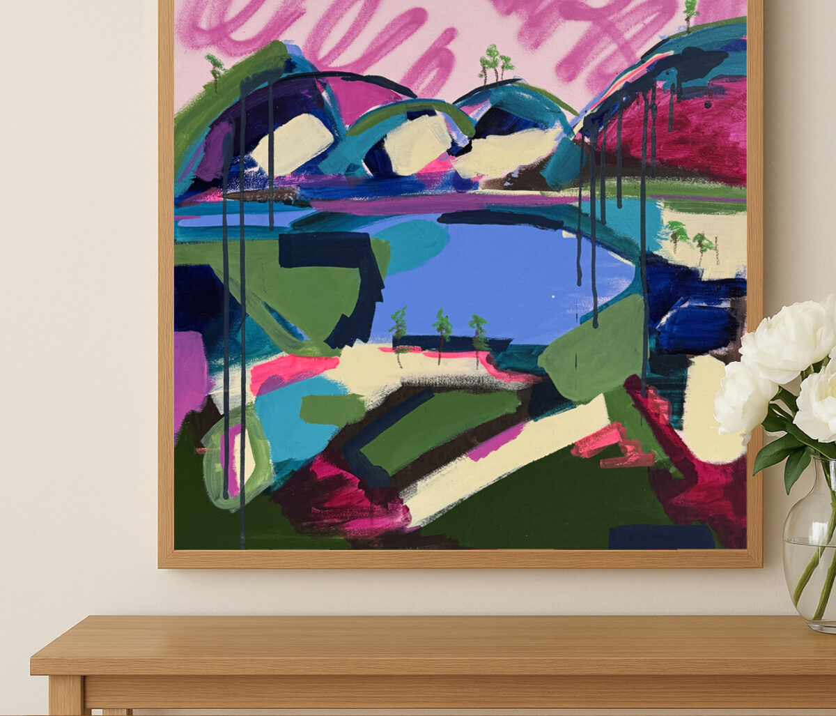 Original Art 'Neon Horizon' Baker Collection