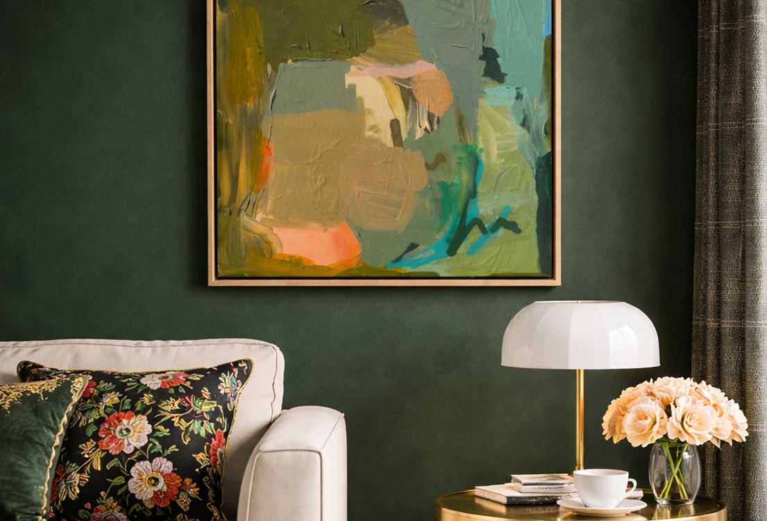 Colourful Original Painting Quiet Grange Baker Collection 