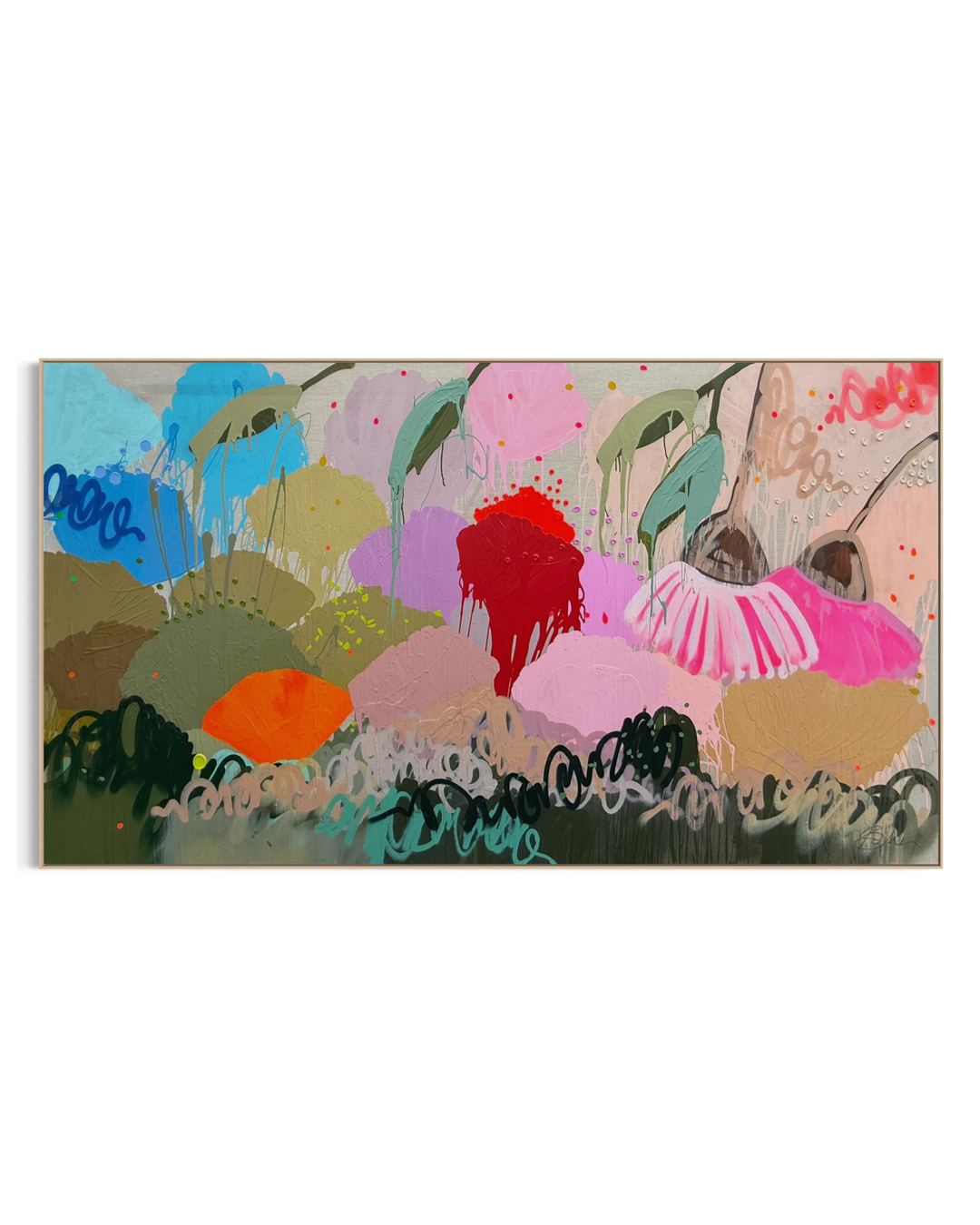 'Wild & Free' Abstract Flower Painting