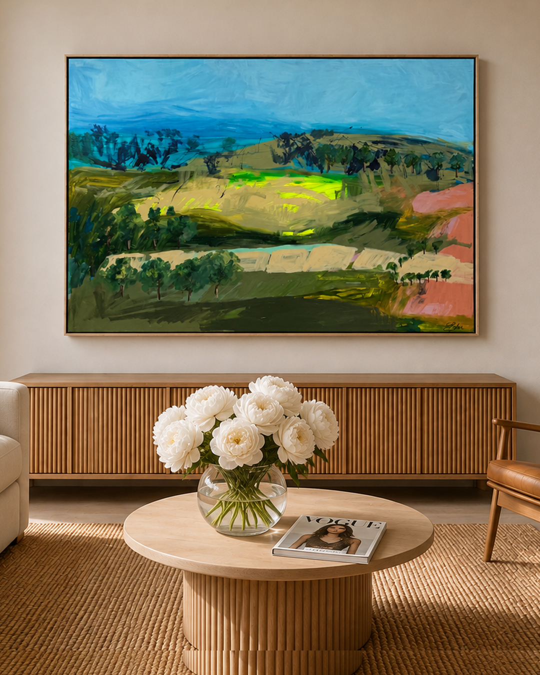 Abstract Landscapes 'Green Fields' Interior