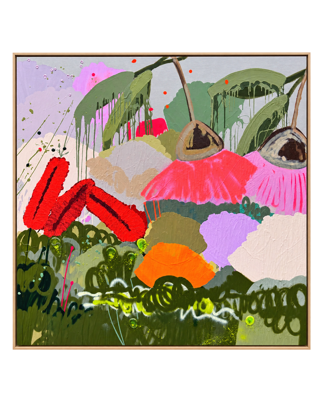 'Aussie Heat' Abstract Flower Painting Baker Collection
