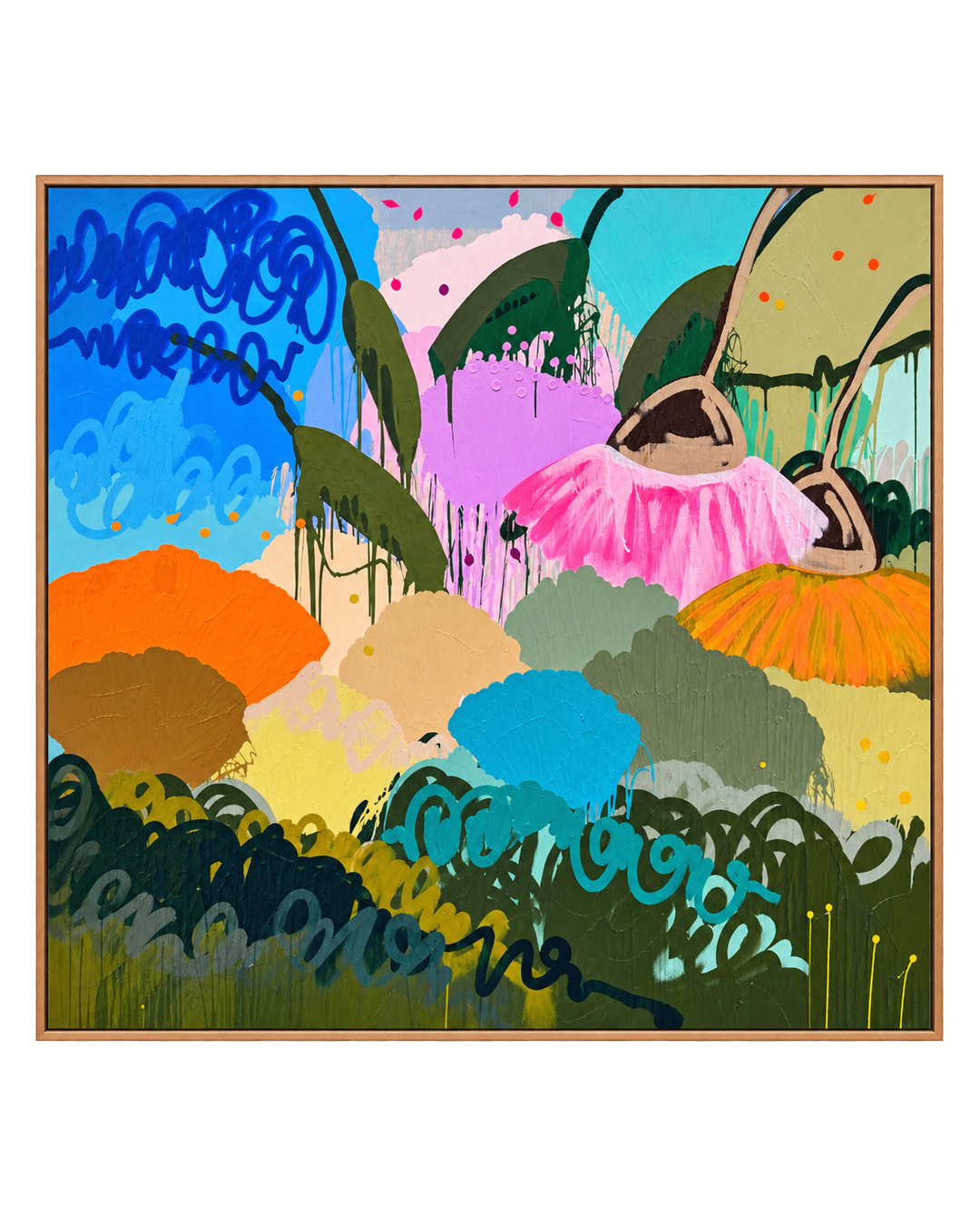 'Morning Light' Abstract Flower Painting