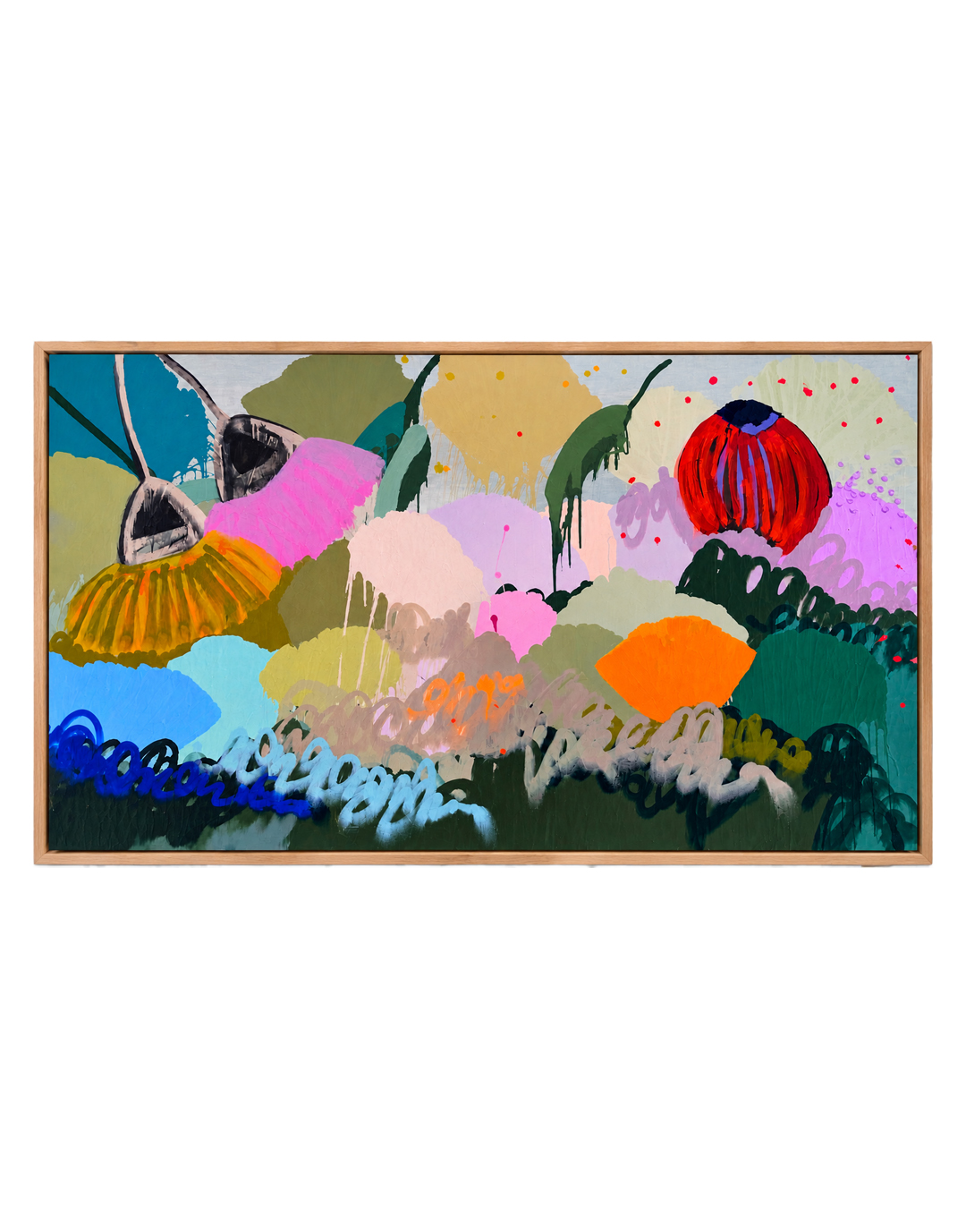 'Some Days I Want to Sail Away' Abstract Flower Painting