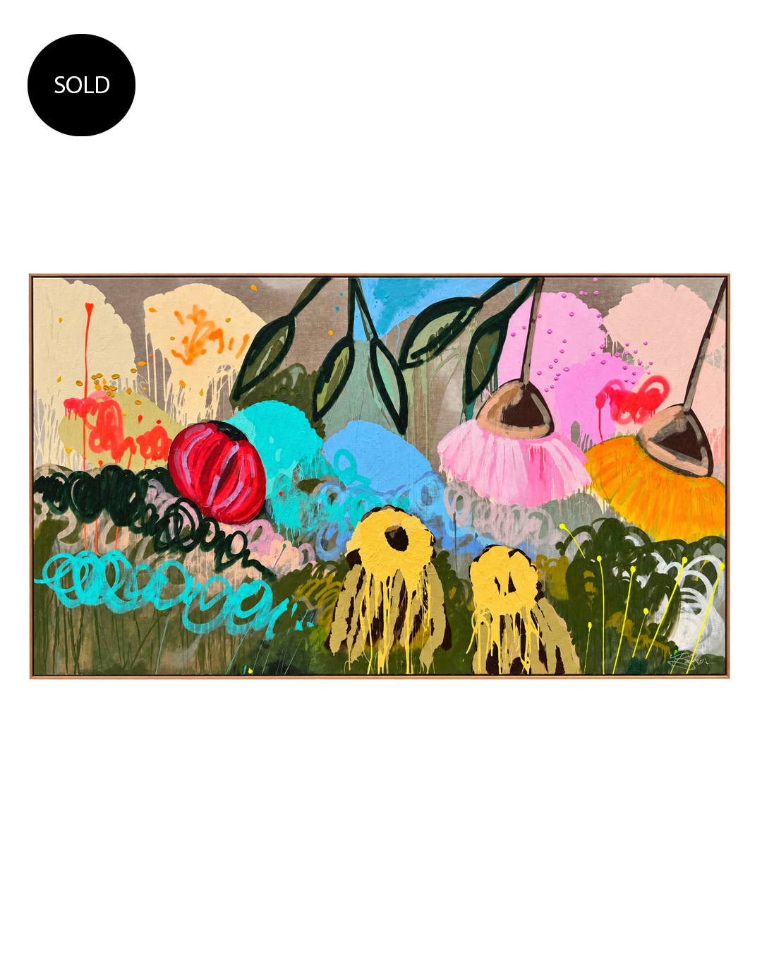 'What a Beautiful Life' Abstract Flower Painting